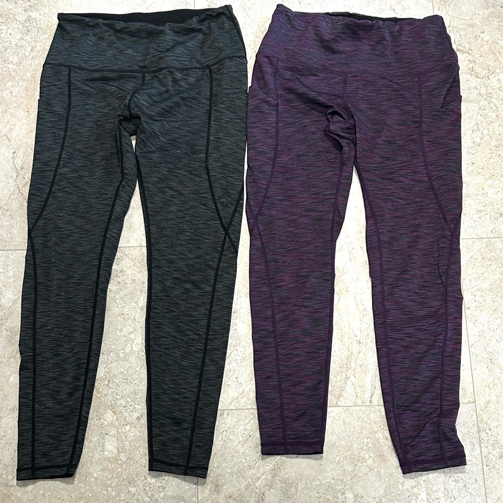 ODODOS 2-Pack Leggings w/ Pockets & Tummy Control | Size M